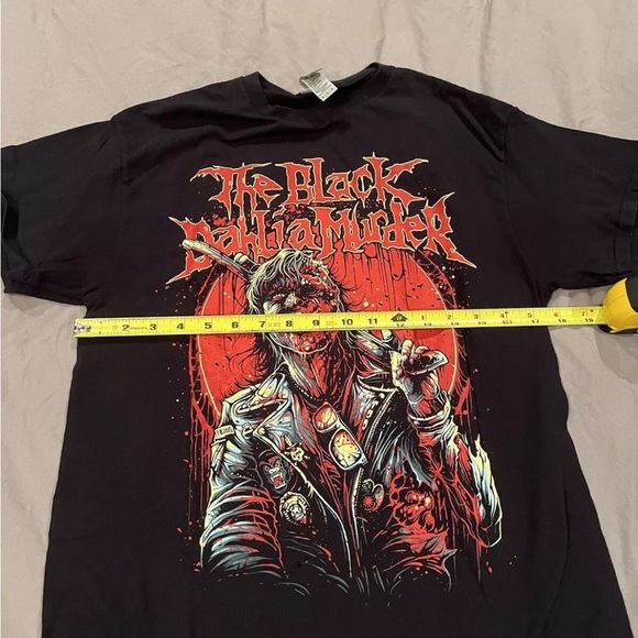 The Black Dahlia Murder Metal Band Graphic Grunge T-Shirt Sz.M Gildan Black-Red - Picture 6 of 6